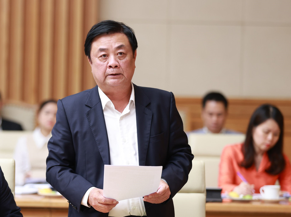 Bộ trưởng Bộ Nông nghiệp và Phát triển Nông thôn Lê Minh Hoan phát biểu. (Ảnh: Dương Giang/TTXVN)