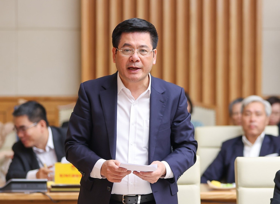 Bộ trưởng Bộ Công Thương Nguyễn Hồng Diên phát biểu. (Ảnh: Dương Giang/TTXVN)