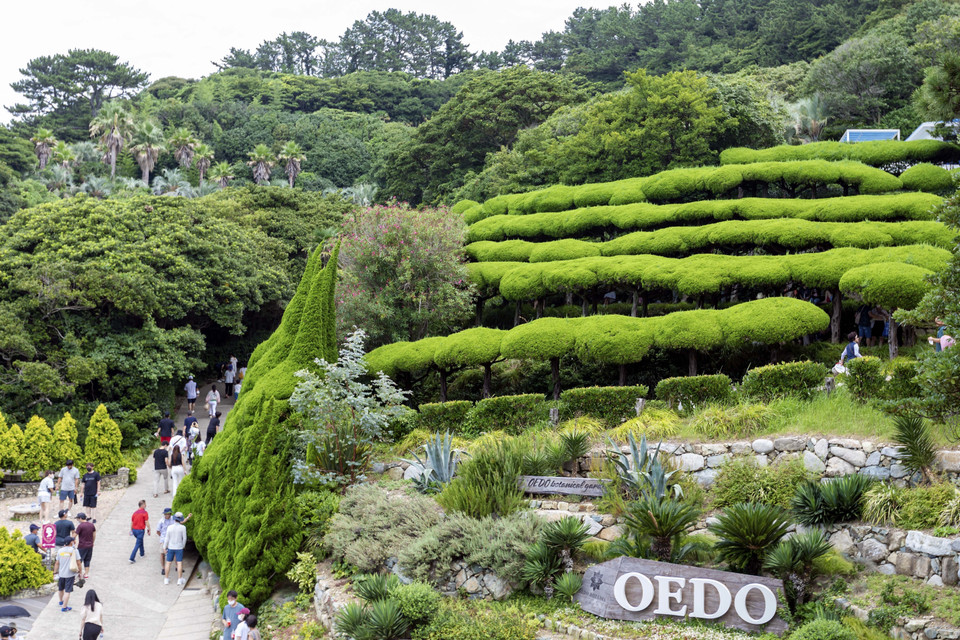 Vườn thực vật Oedo-Botania luôn là điểm đến ưa thích của người dân Xứ sở Kim Chi. (Ảnh: Anh Nguyên/TTXVN)
