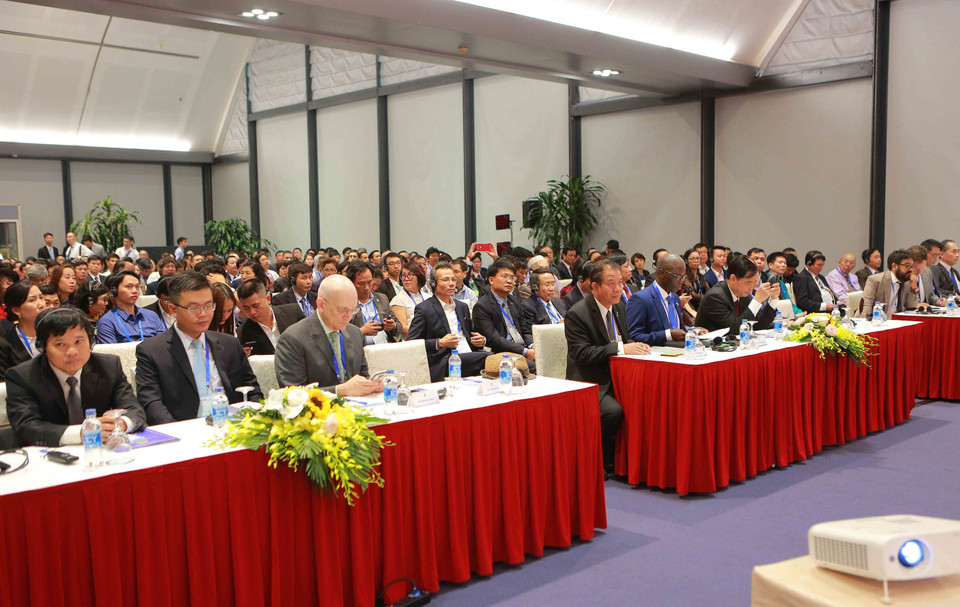 Đại biểu tham dự phiên thảo luận chuyên đề: “Ứng dụng công nghệ cao để thúc đẩy phát triển nông nghiệp khu vực GMS”. (Ảnh: TTXVN)