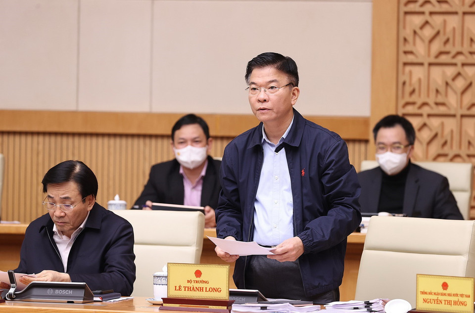  Bộ trưởng Bộ Tư pháp Lê Thành Long phát biểu. (Ảnh: Dương Giang/TTXVN)