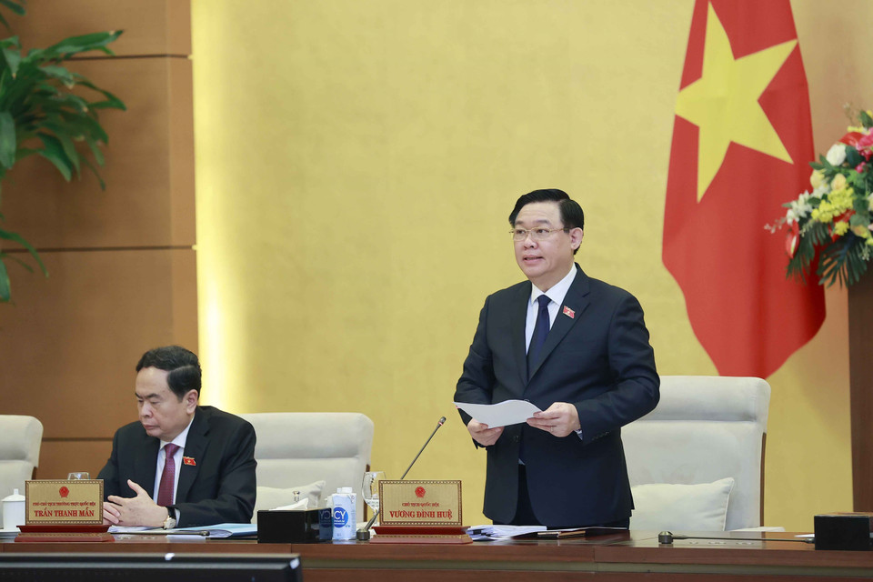 Phiên họp thứ 23 của Ủy ban Thường vụ Quốc hội sẽ khai mạc vào ngày 9/5 và bế mạc ngày 12/5 tại Phòng họp Tân Trào, Nhà Quốc hội. (Ảnh: Doãn Tấn/TTXVN)