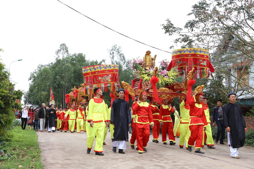 Thái miếu nhà Trần là một trong những di tích quan trọng nằm trong quần thể Khu di tích lịch sử Quốc gia đặc biệt nhà Trần tại Đông Triều, tỉnh Quảng Ninh, là nơi thờ cúng tổ tiên của nhà Trần và 14 vị vua Trần. (Ảnh: TTXVN phát) 
