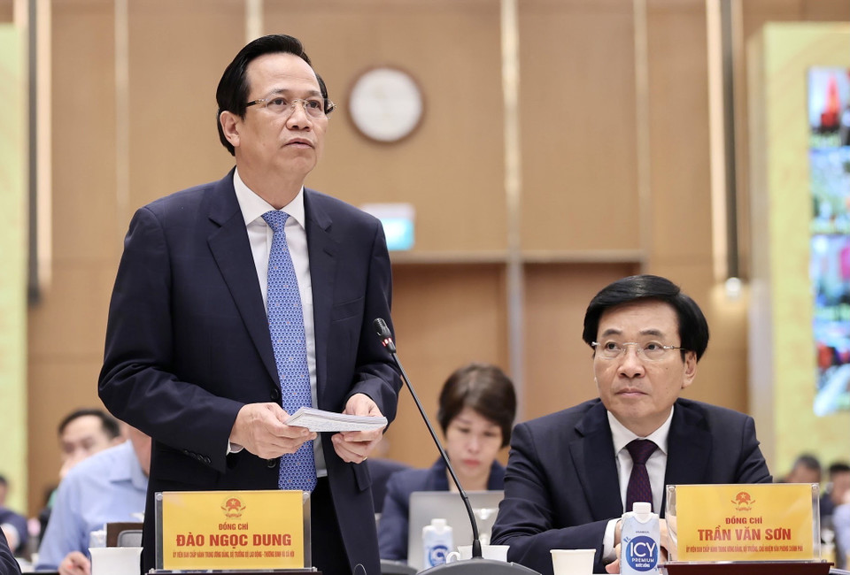 Bộ trưởng Bộ Lao động-Thương binh và Xã hội Đào Ngọc Dung Phát biểu. (Ảnh: Dương Giang/TTXVN)