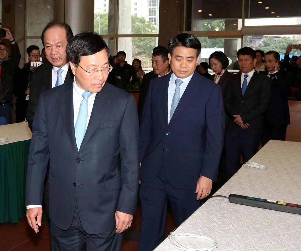 Với những tiện ích, cơ sở vật chất hiện đại, đáp ứng tiêu chuẩn quốc tế, Trung tâm báo chí quốc tế mở cửa hoạt động 24/24 giờ và có thể đáp ứng cho phóng viên hoạt động. (Ảnh: Văn Điệp/TTXVN)