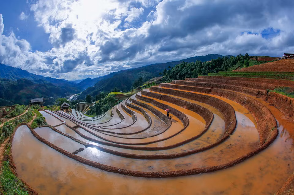 Những thửa ruộng bậc thang được hình thành và duy trì qua hàng trăm năm. (Ảnh: Tuấn Anh/TTXVN)