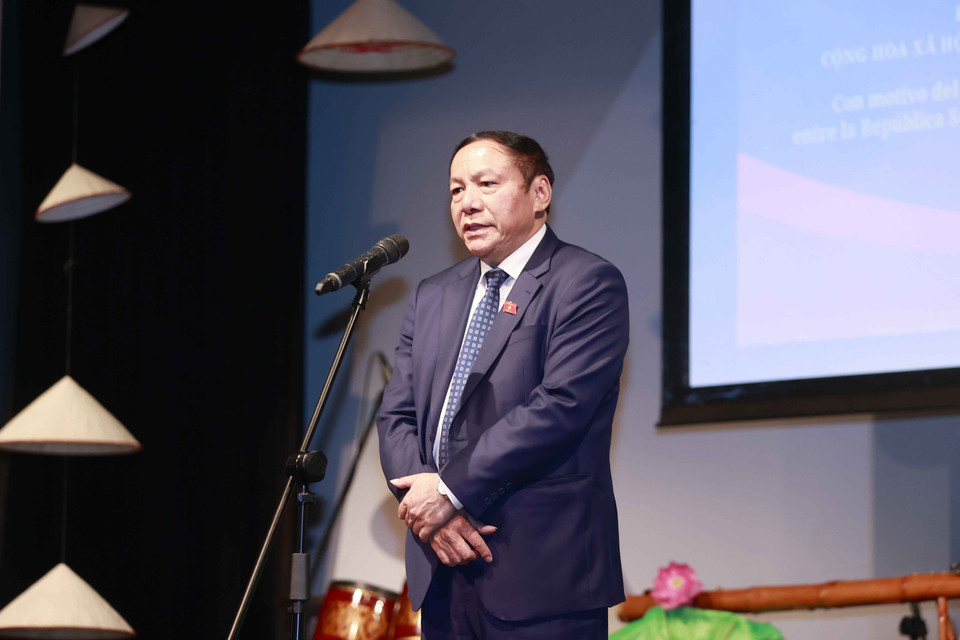 Bộ trưởng Bộ Văn hóa, Thể thao và Du lịch Nguyễn Văn Hùng phát biểu. (Ảnh: Doãn Tấn/TTXVN)