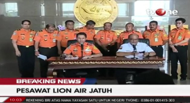 Cơ quan chức năng Indonesia thông báo về vụ máy bay rơi
