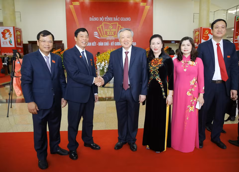 Ông Nguyễn Hòa Bình, Bí thư Trung ương Đảng, Chánh án Tòa án Nhân dân Tối cao và các đại biểu dự Đại hội. (Ảnh: Doãn Tấn/TTXVN)