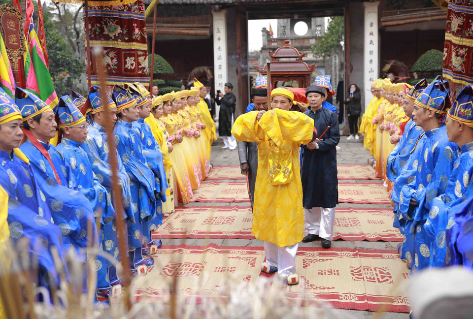 Quang cảnh lễ tế. (Ảnh: Vũ Sinh/TTXVN)