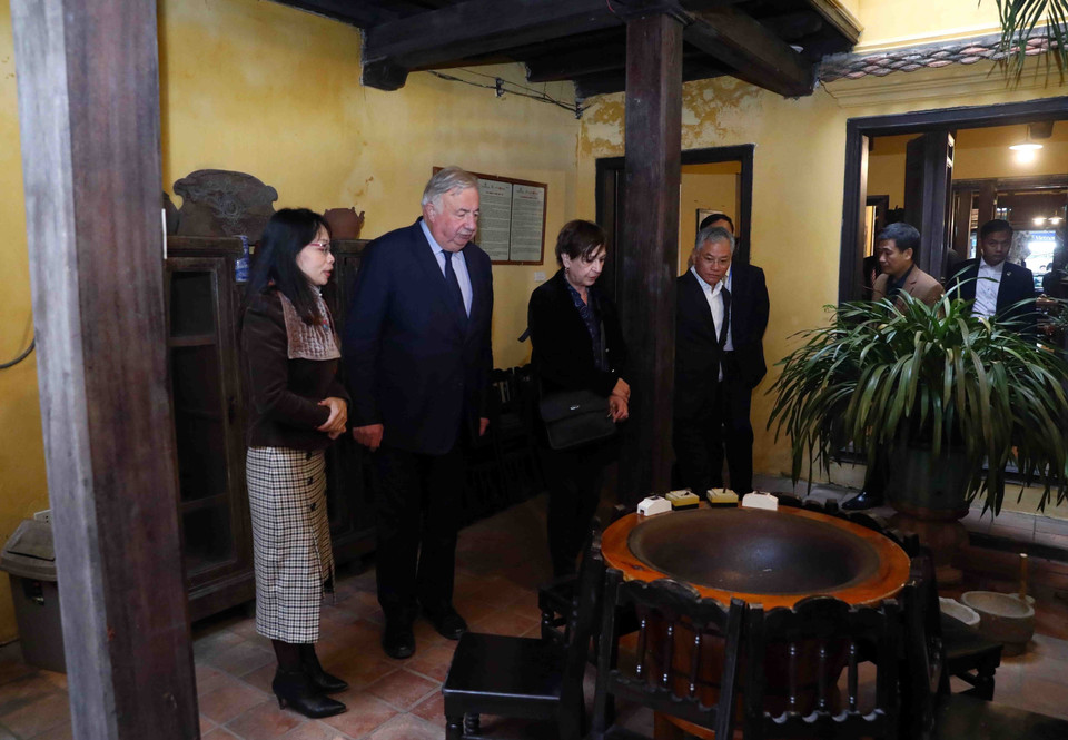 Dự án nhà số 87 Mã Mây, phường Hàng Buồm, quận Hoàn Kiếm là dự án hợp tác giữa Hà Nội với thành phố Toulouse, Pháp. (Ảnh: Phạm Kiên/TTXVN)