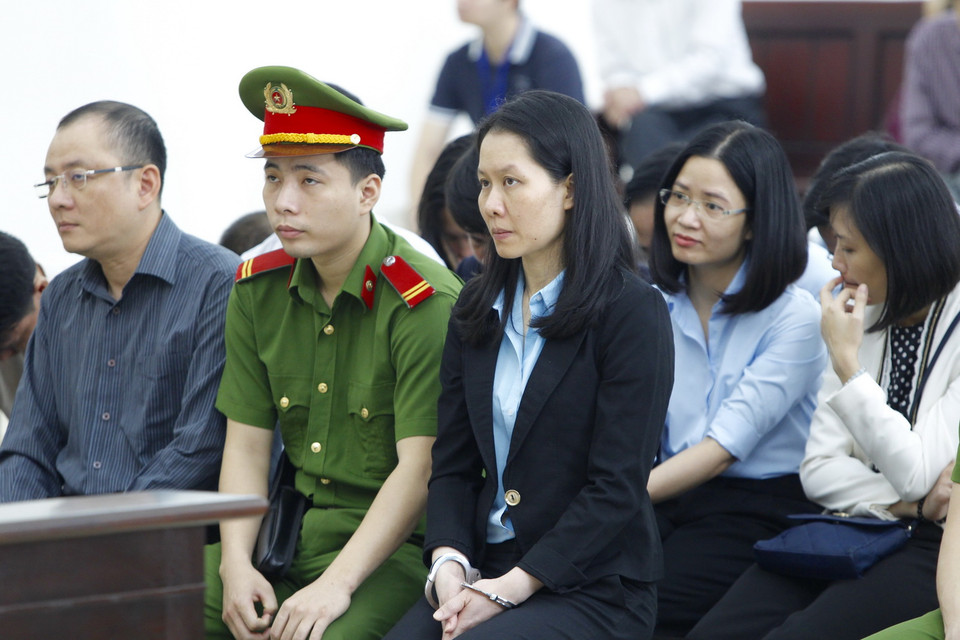 Các bị cáo tại phiên tòa. (Ảnh: Lâm Khánh/TTXVN)