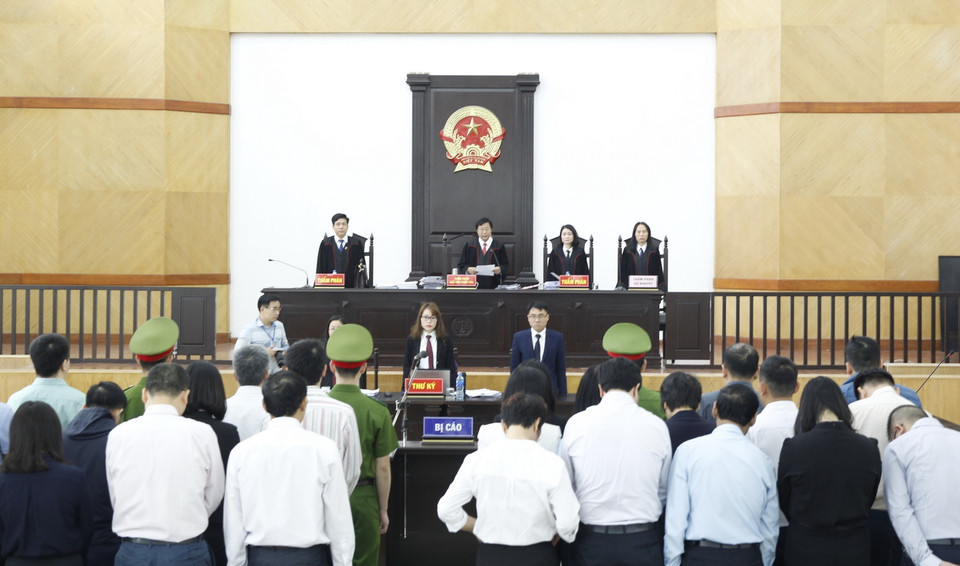 Quang cảnh phiên tòa. (Ảnh: Lâm Khánh/TTXVN)