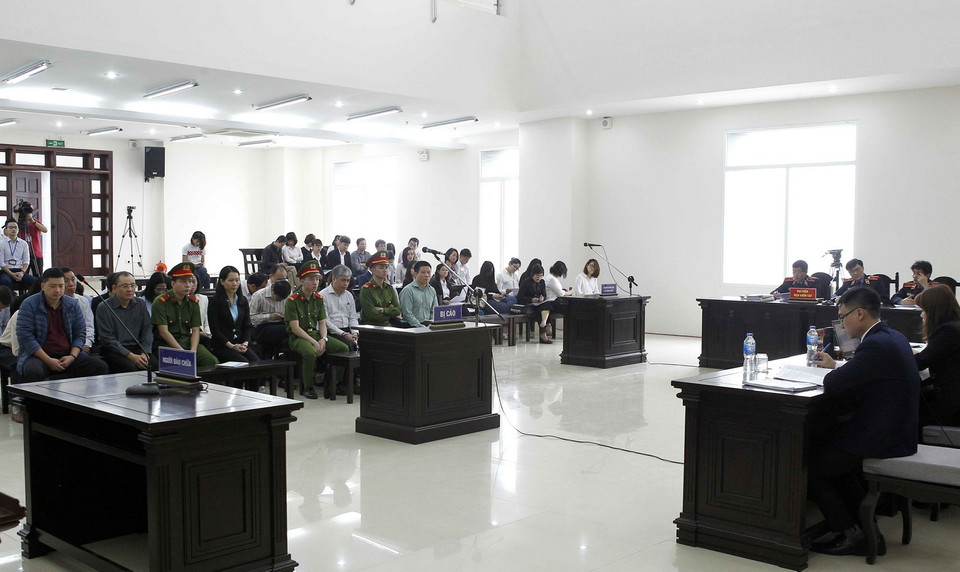 Quang cảnh phiên tòa. (Ảnh: TTXVN)