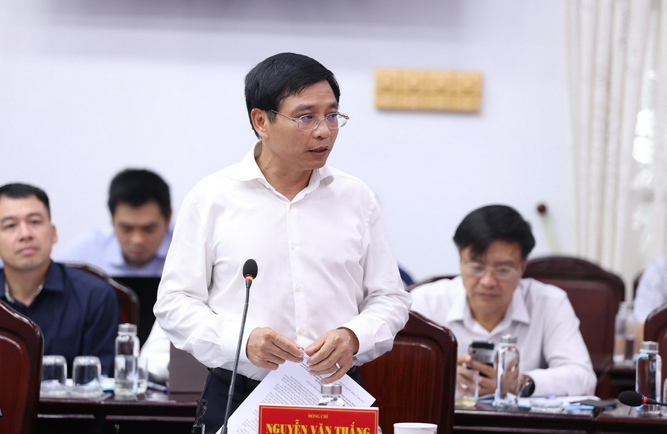 Bộ trưởng Bộ Giao thông vận tải Nguyễn Văn Thắng phát biểu. (Ảnh: Dương Giang/TTXVN) 