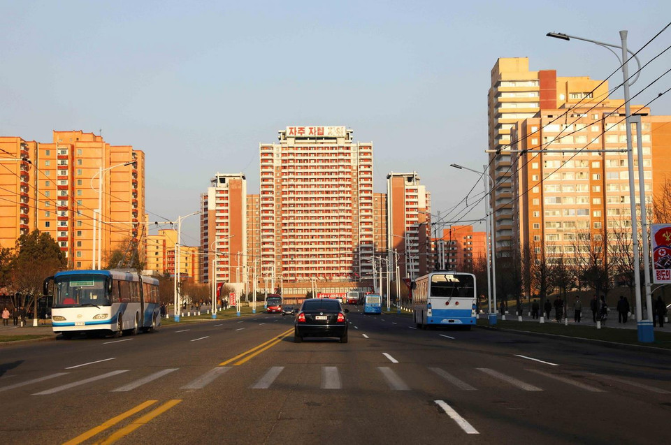 Một góc Thủ đô Bình Nhưỡng. (Ảnh: Phương Hoa/TTXVN)