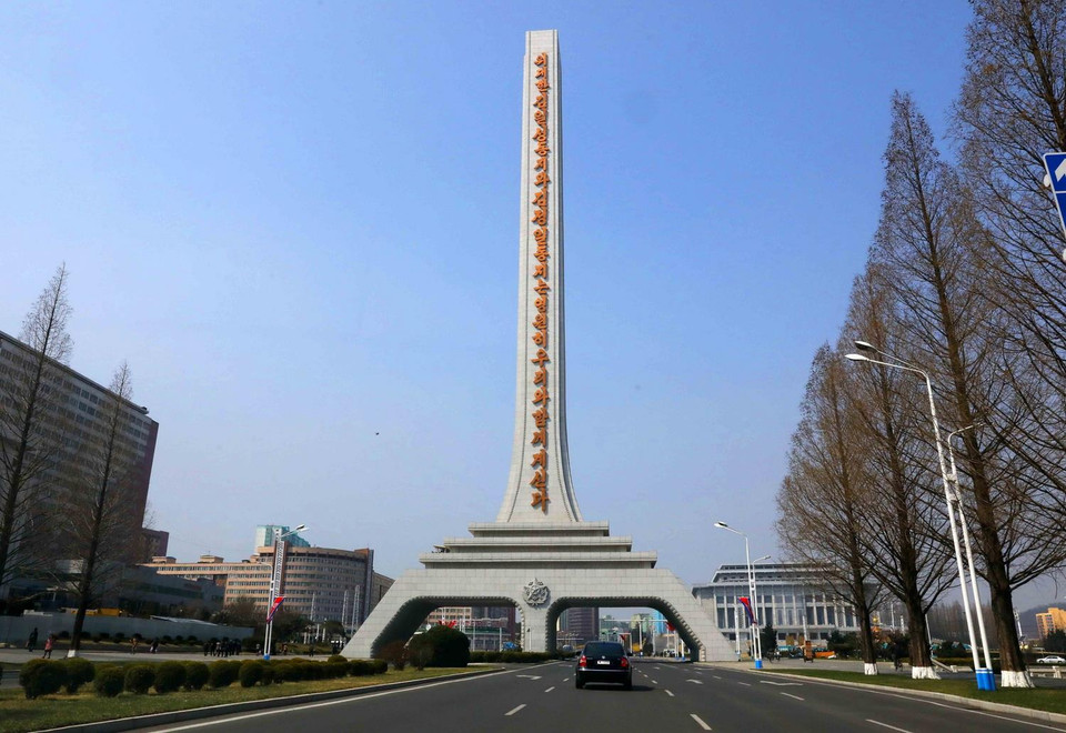 Một công trình lịch sử ở Thủ đô Bình Nhưỡng. (Ảnh: Phương Hoa/TTXVN)