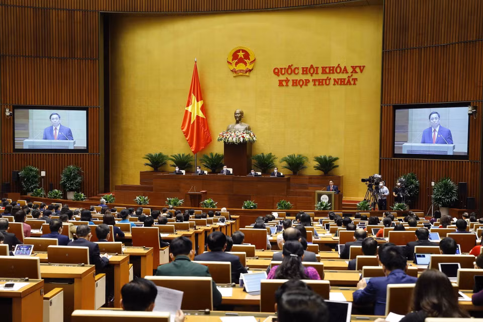 Thủ tướng Phạm Minh Chính phát biểu nhậm chức. (Ảnh: Doãn Tấn/TTXVN)
