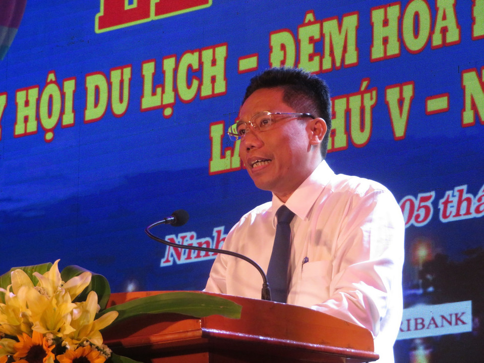 Ông Nguyễn Thực Hiện, Phó Chủ tịch UBND thành phố phát biểu tại Ngày hội. (Ảnh: Ánh Tuyết/TTXVN)