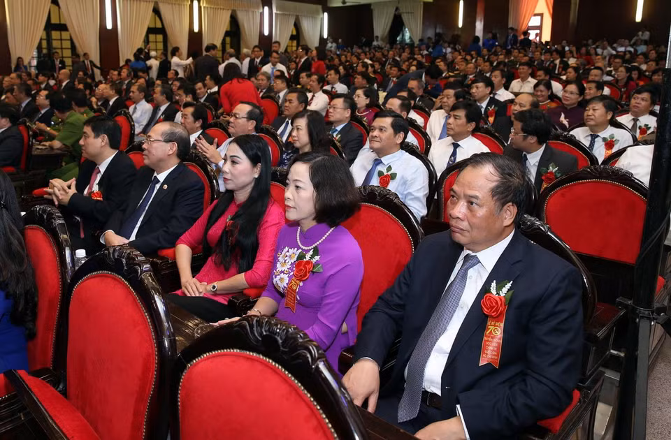 Các đại biểu tham dự buổi lễ. (Ảnh: Phạm Kiên/TTXVN)