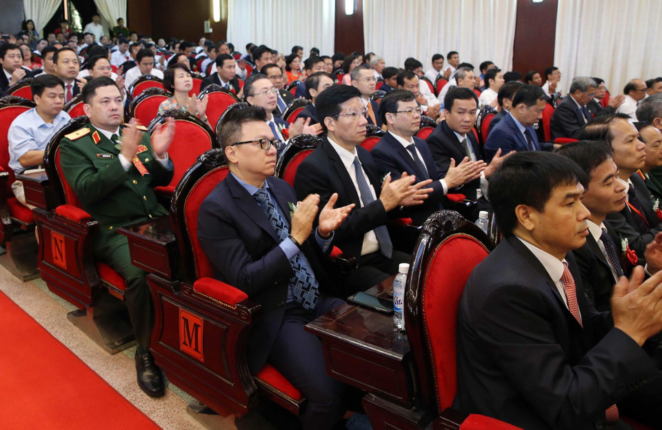 Các đại biểu tham dự buổi lễ. (Ảnh: Phạm Kiên/TTXVN)