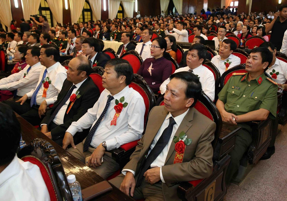 Các đại biểu tham dự buổi lễ. (Ảnh: Phạm Kiên/TTXVN)