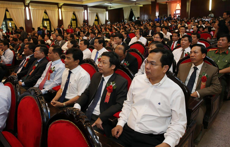 Các đại biểu tham dự buổi lễ. (Ảnh: Phạm Kiên/TTXVN)