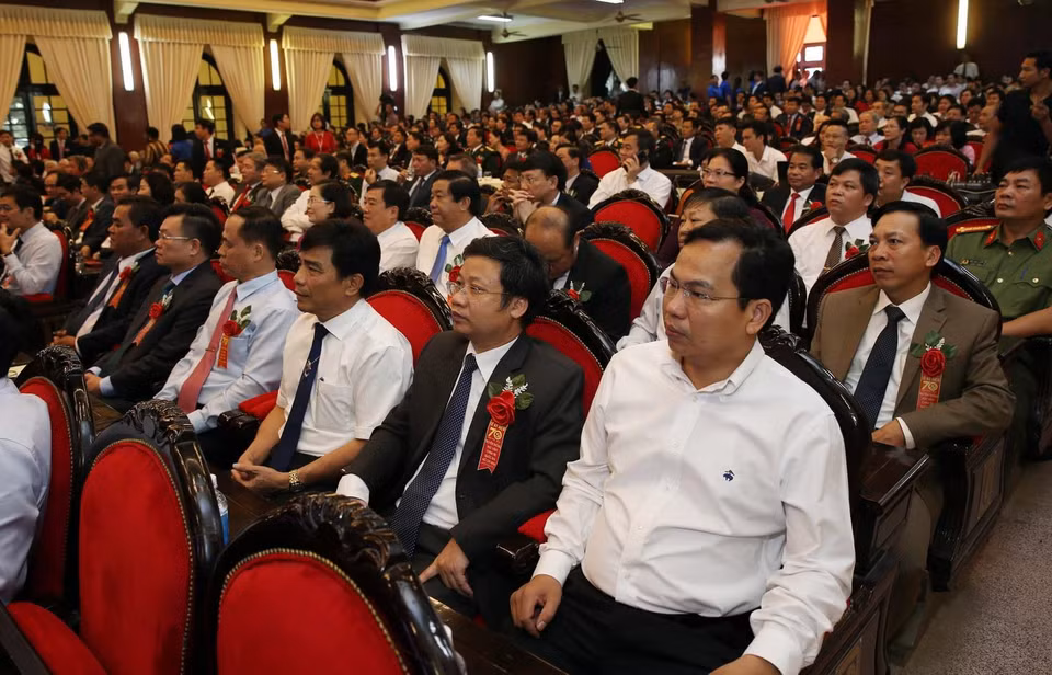 Các đại biểu tham dự buổi lễ. (Ảnh: Phạm Kiên/TTXVN)