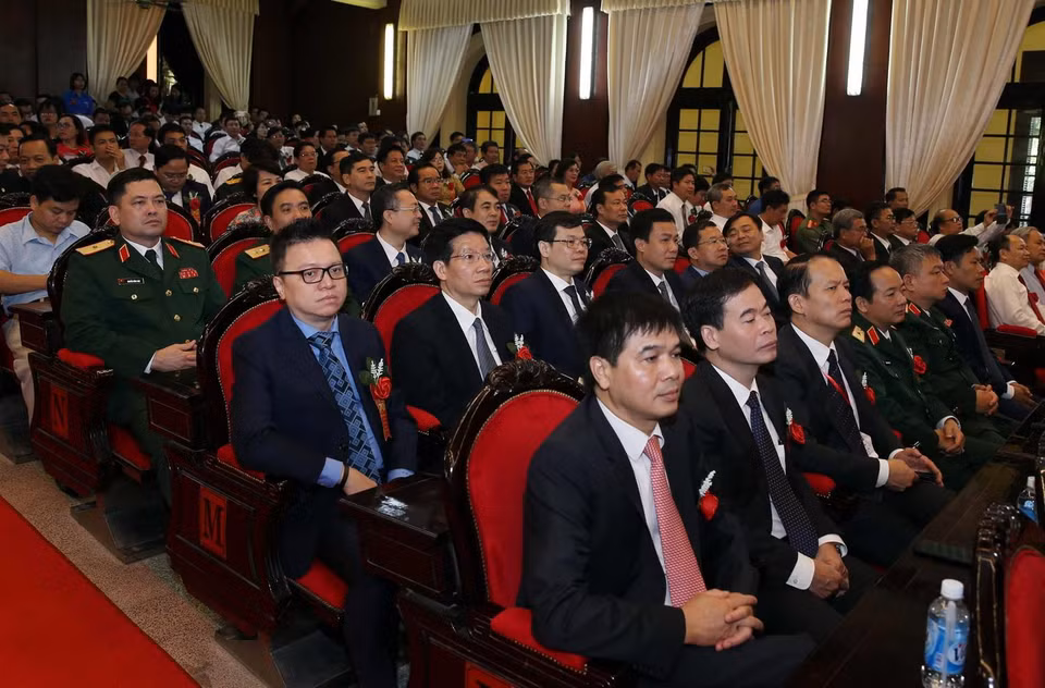 Các đại biểu tham dự buổi lễ. (Ảnh: Phạm Kiên/TTXVN)