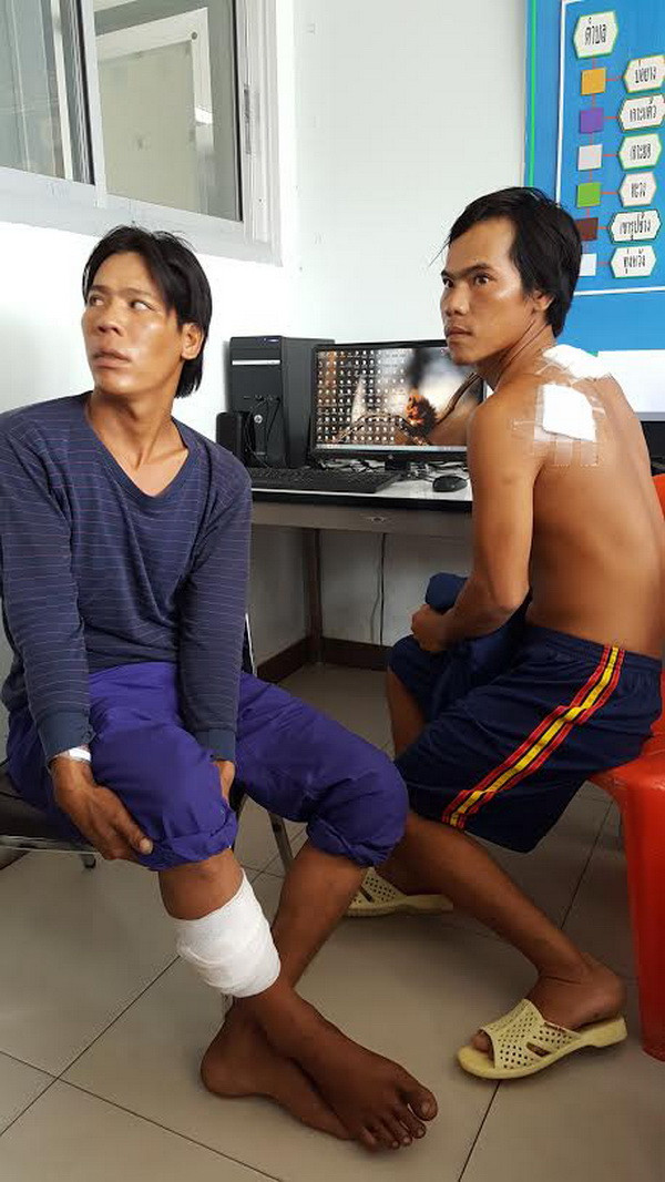 Hai ngư dân bị thương tên là Nguyễn Văn Quèo, (29 tuổi) và Nguyễn Văn Linh (25 tuổi). (Nguồn: Vietnam+)