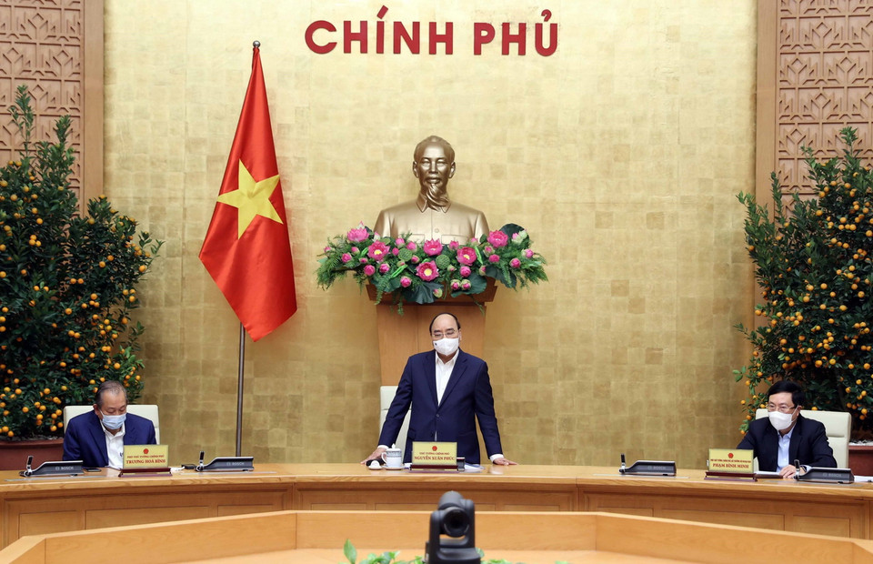 Thủ tướng Nguyễn Xuân Phúc phát biểu. (Ảnh: Thống Nhất/TTXVN)