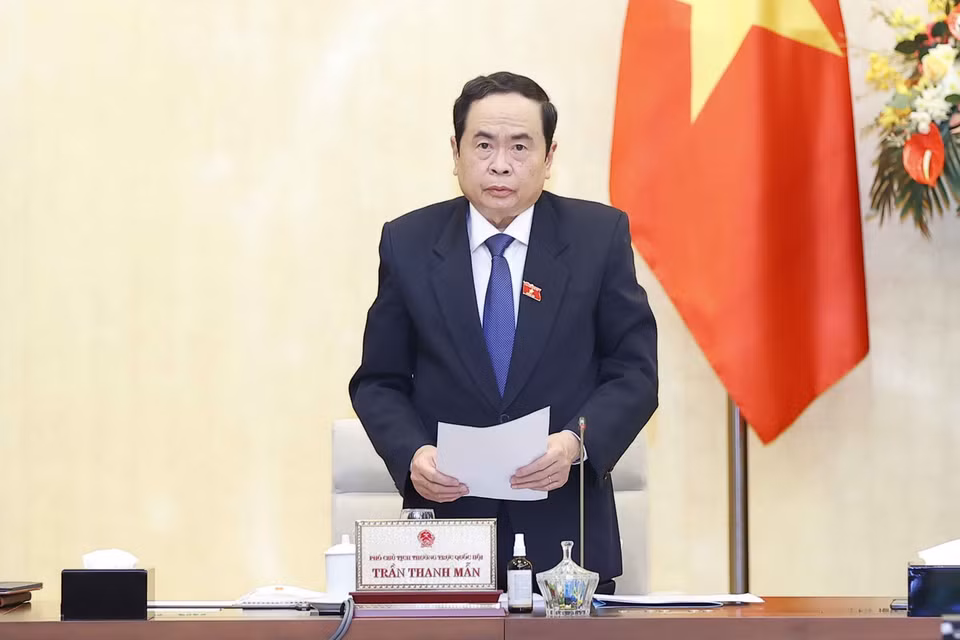 Phó Chủ tịch Thường trực Quốc hội Trần Thanh Mẫn phát biểu. (Ảnh: Doãn Tấn/TTXVN)