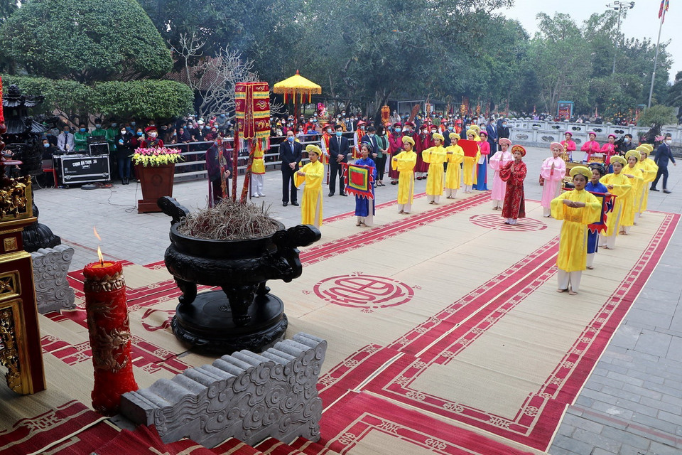 Nghi thức Tế Nữ Quan. (Ảnh: Trung Kiên/TTXVN)