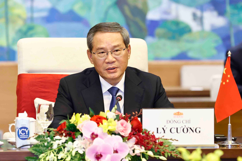 Thủ tướng Trung Quốc Lý Cường tại buổi hội kiến. (Ảnh: Doãn Tấn/TTXVN)