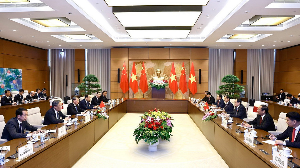 Quang cảnh cuộc hội kiến. (Ảnh: Doãn Tấn/TTXVN)