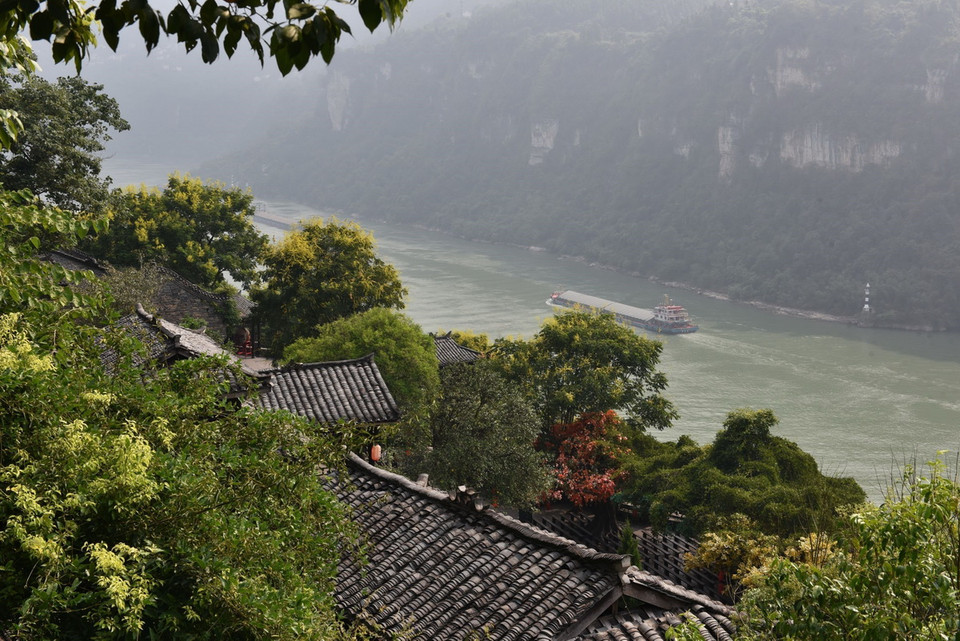 Đoạn sông Trường Giang nhìn từ Ba Vương trại. (Ảnh: Thành Dương/TTXVN)