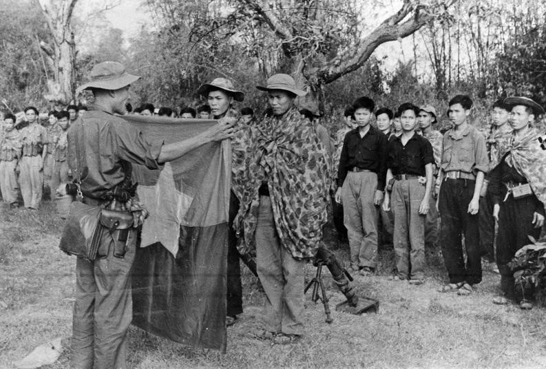 Quân giải phóng Sài Gòn-Gia Định tuyên thệ, nhận nhiệm vụ trước giờ xuất kích trong trận Tết Mậu Thân 1968. (Ảnh: Tư liệu TTXVN)