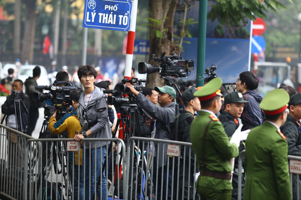 Theo thông báo của Nhà Trắng, hai nhà lãnh đạo Mỹ và Triều Tiên sẽ chào hỏi nhau vào lúc 18 giờ 30 (giờ Hà Nội) tại khách sạn Sofitel Legend Metropole ở Hà Nội. (Ảnh: Minh Quyết/TTXVN)