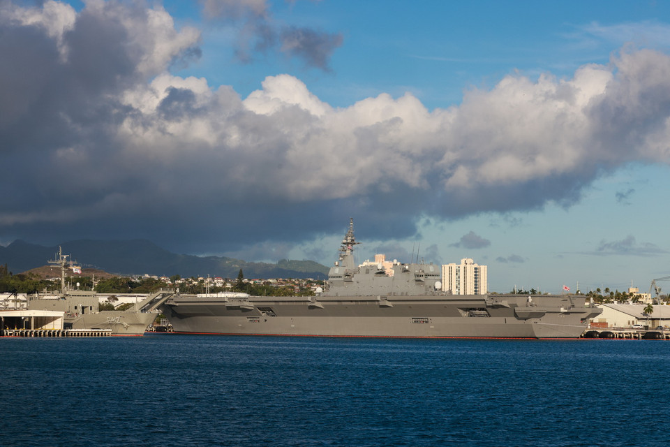 Tàu các nước tham gia tập trận mang tên RIMPAC 2022. (Ảnh: Ngô Trần Hải An/Vietnam+)