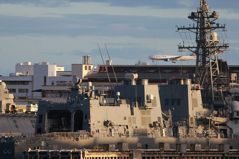 Toàn cảnh một tàu Mỹ tại cuộc tập trận. (Ảnh: Ngô Trần Hải An/Vietnam+)