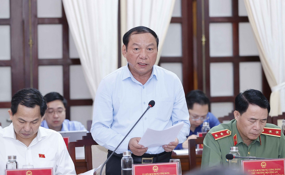 Ông Nguyễn Văn Hùng, Ủy viên Trung ương Đảng, Bộ trưởng Bộ Văn hóa, Thể thao và Du lịch phát biểu. (Ảnh: Doãn Tấn/TTXVN)