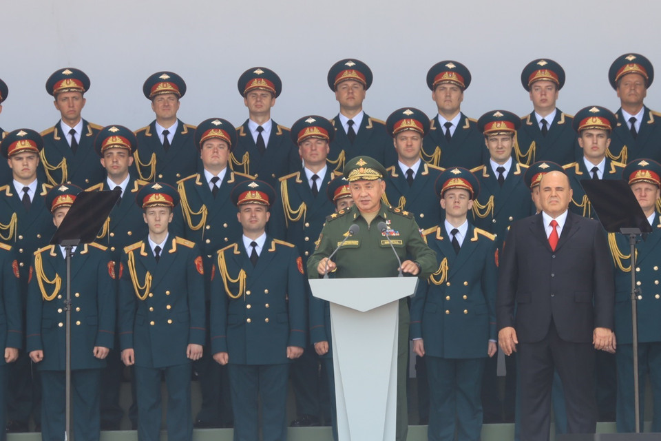 Bộ trưởng Quốc phòng Nga, Đại tướng Sergey Shoigu tuyên bố khai mạc Hội thao quân sự quốc tế Moskva 2020. (Ảnh: TTXVN)