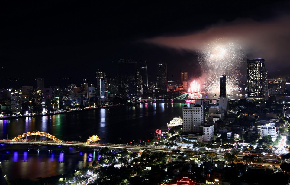 Màn trình diễn pháo hoa của đội Phần Lan. (Ảnh: Trần Lê Lâm/TTXVN)