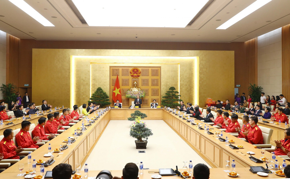 Quang ảnh buổi gặp mặt. (Ảnh: Thống Nhất/TTXVN)