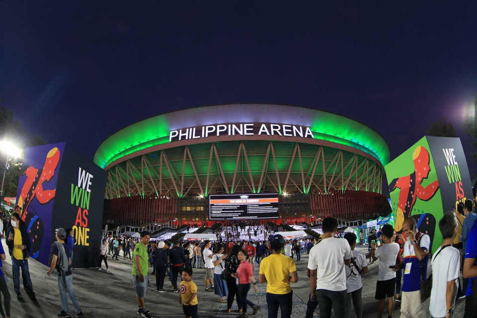 Khung cảnh bên ngoài Philippines Arena Complex. (Ảnh: Hoàng Linh/TTXVN)