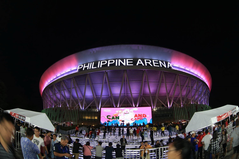 Khung cảnh bên ngoài Philippines Arena Complex. (Ảnh: Hoàng Linh/TTXVN)
