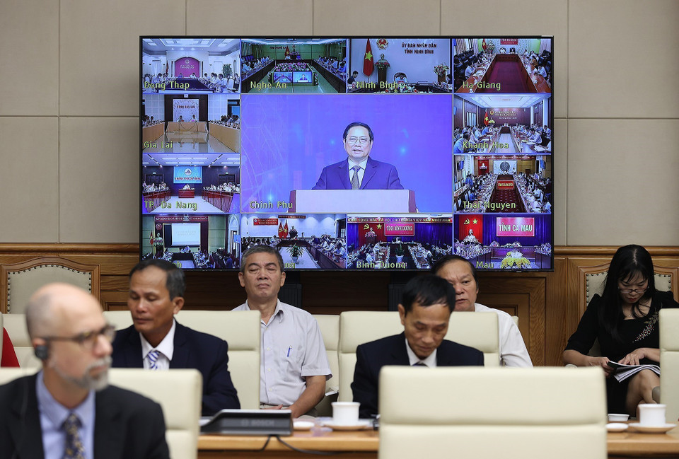 Diễn đàn tổ chức theo hình thức trực tiếp và trực tuyến đến các tỉnh, thành phố trung ương. (Ảnh: Dương Giang/TTXVN)