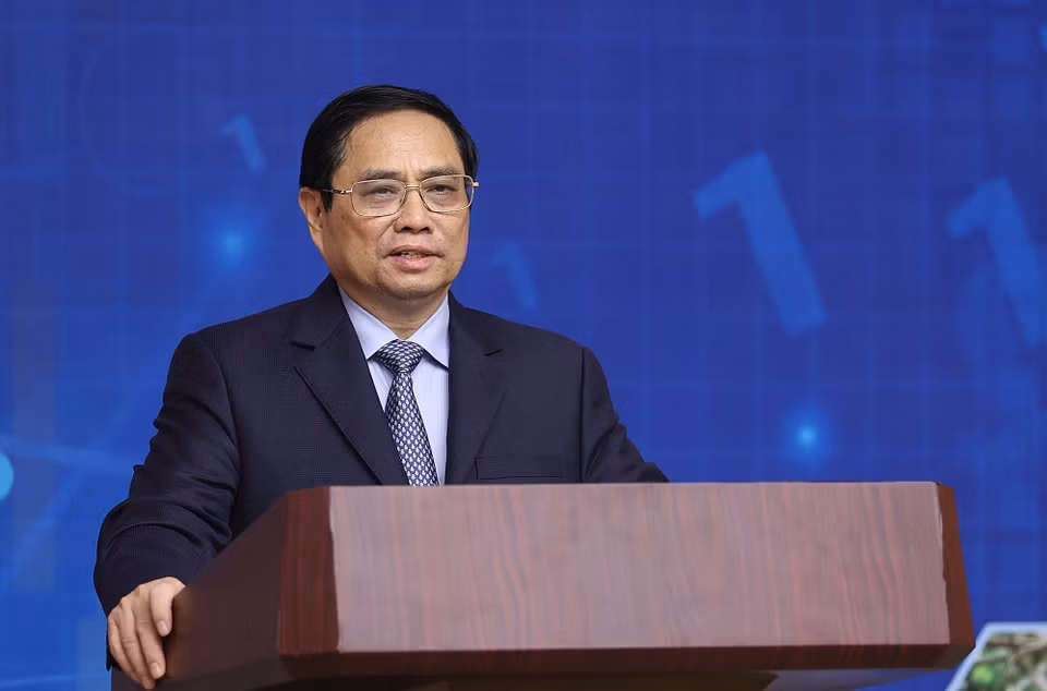 Thủ tướng Phạm Minh Chính phát biểu khai mạc Diễn đàn Kinh tế hợp tác, hợp tác xã năm 2022. (Ảnh: Dương Giang/TTXVN)