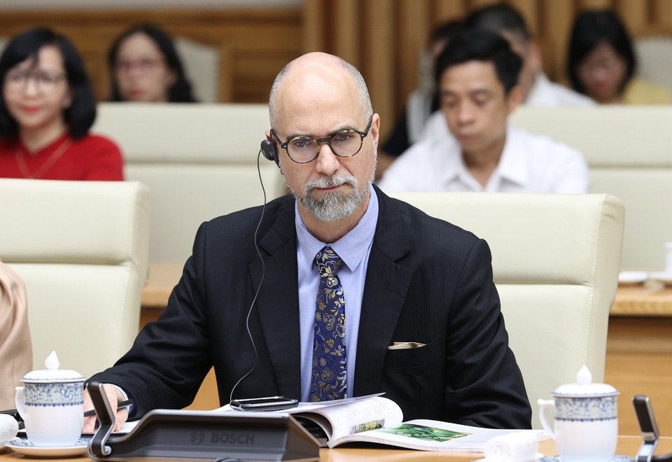 Các đại biểu đại diện các tổ chức quốc tế dự Diễn đàn Kinh tế hợp tác, hợp tác xã năm 2022. (Ảnh: Dương Giang/TTXVN)