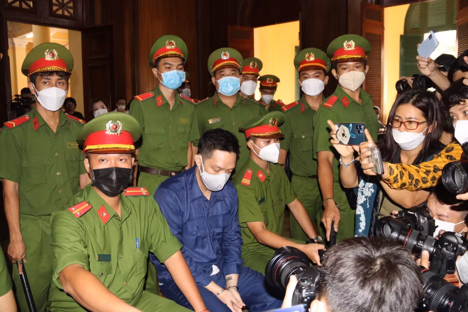 Bị cáo Nguyễn Kim Trung Thái tại Tòa. (Ảnh: Thanh Vũ/TTXVN)